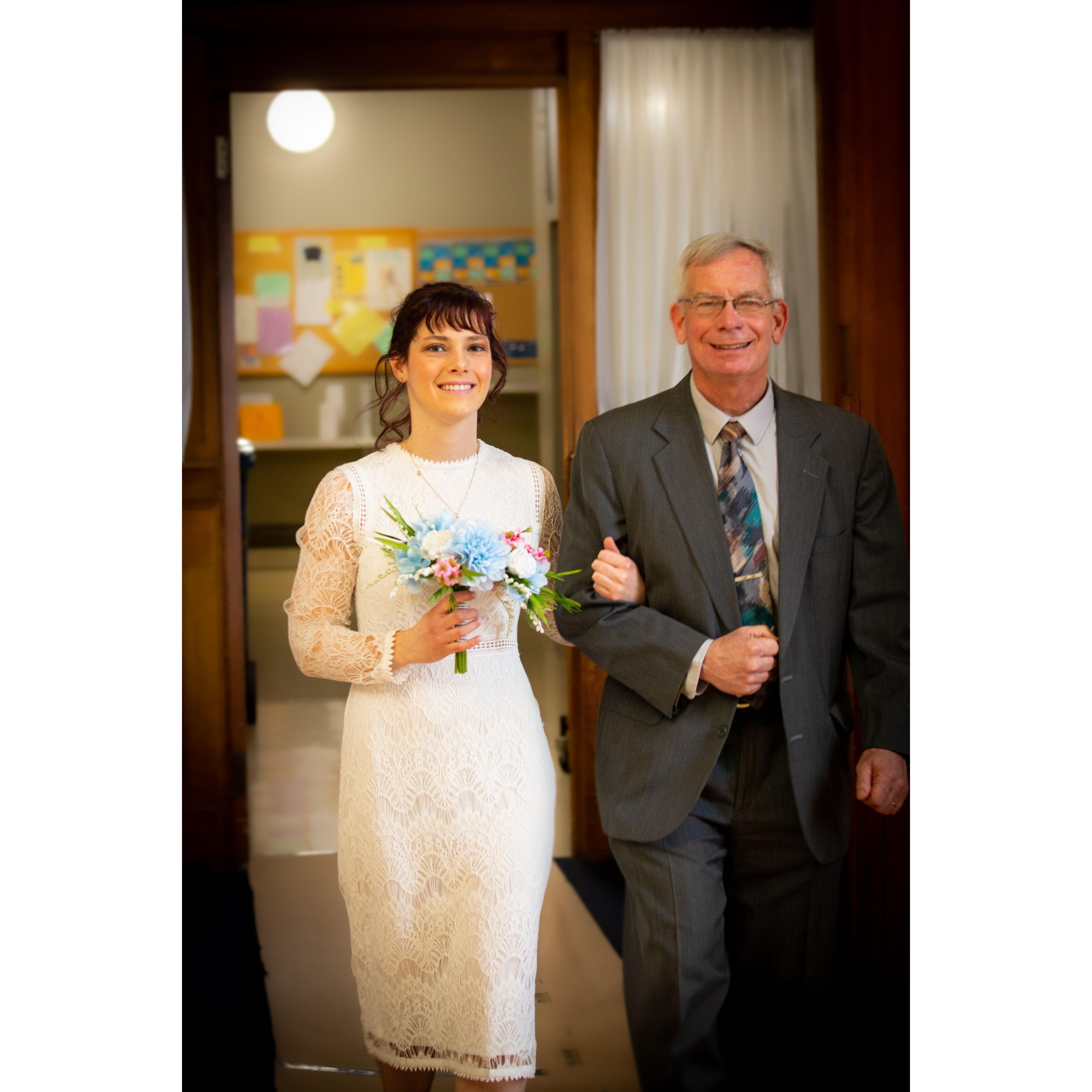 Walking Down the Aisle at Portland City Hall