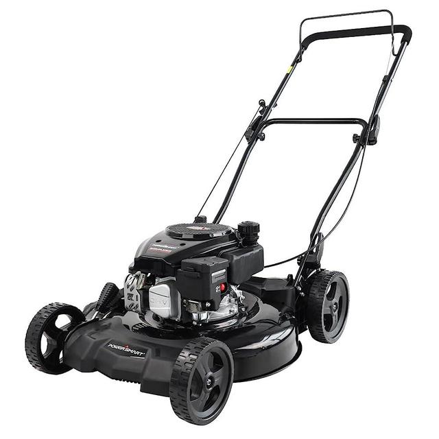 PowerSmart 21 in. 170cc 2-in-1 Gas Push Lawn Mower, Gas Powered Walk-Behind Lawn Mowers, Black