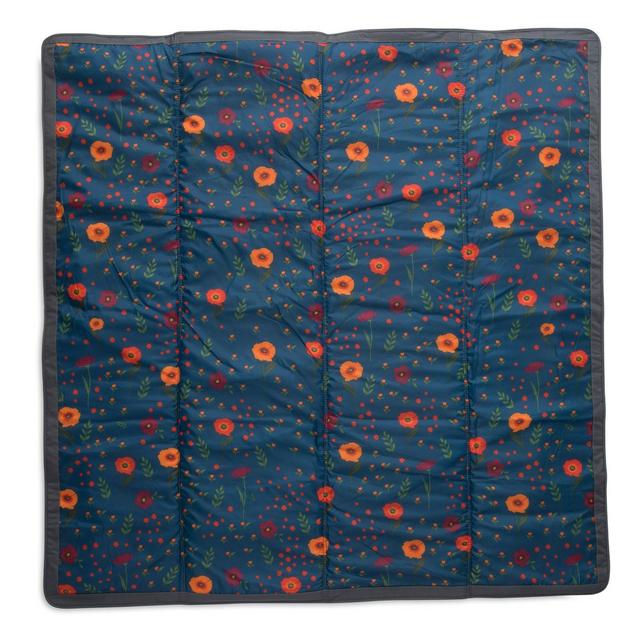 Little Unicorn Midnight Poppy 60-Inch x 60-Inch Blanket in Blue/Red