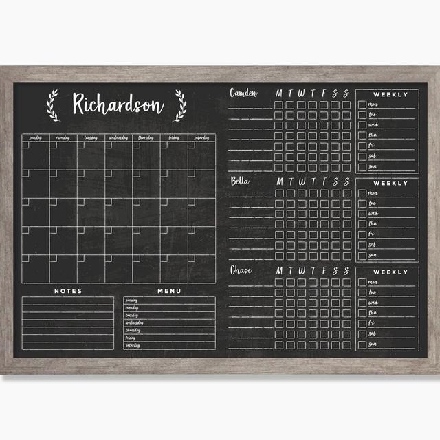 Command Center LARGE Chalkboard Calendar -...
