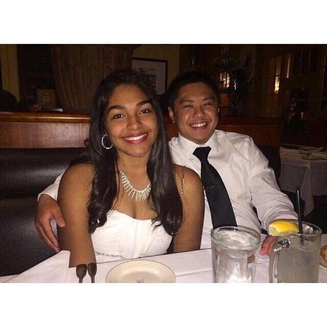 Alvin got all dressed up to escort me to my Senior Prom