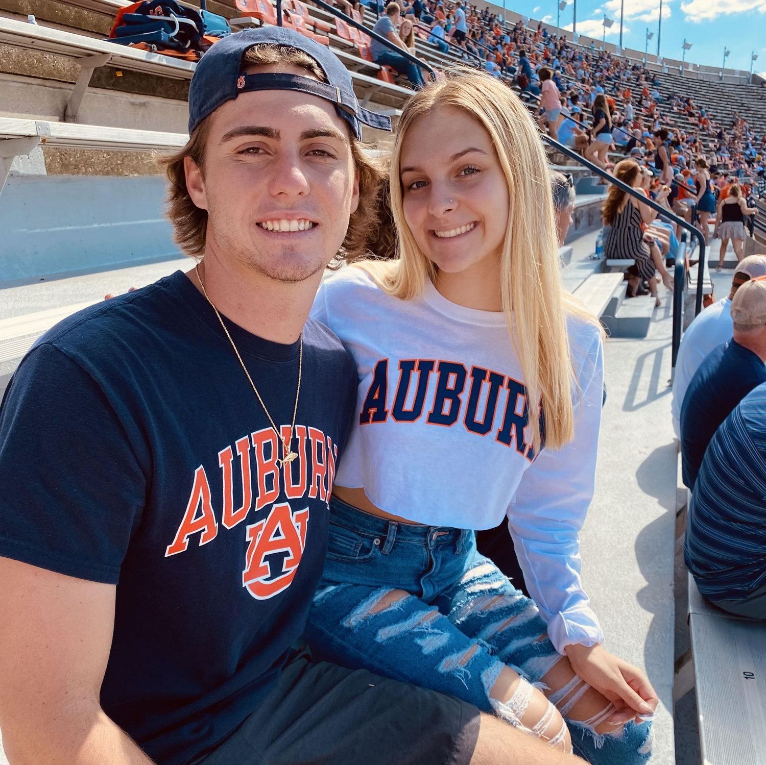 Aaron took Emily to her 1st Auburn Game!