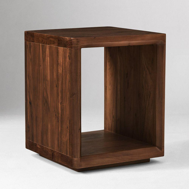 Calla Side Table, 22", Acacia Solid Russet Brown