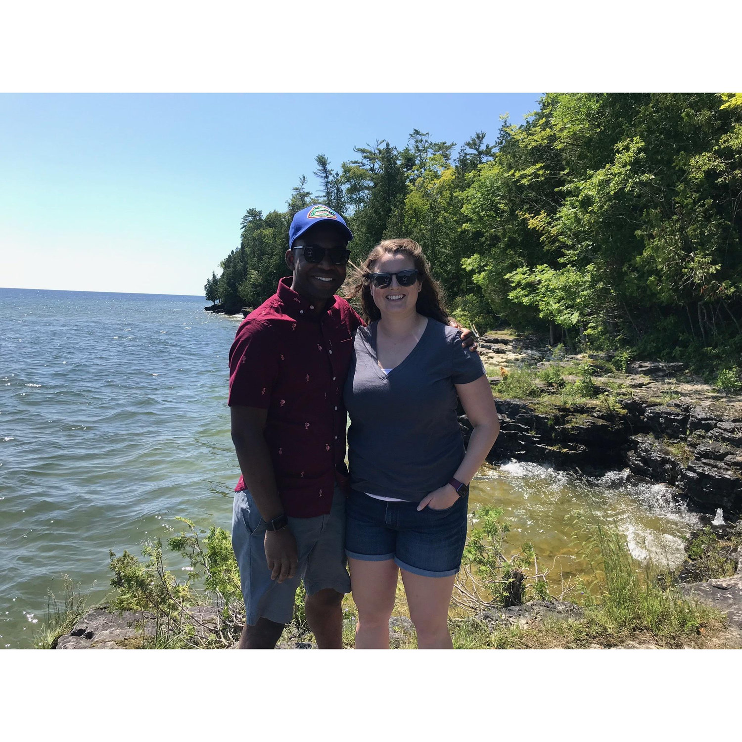 Nelson's first visit to Cave Point in Door County, Wisconsin.