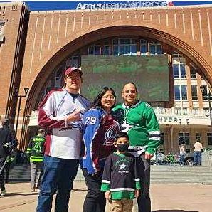 Our first hockey game together. Go AVS!