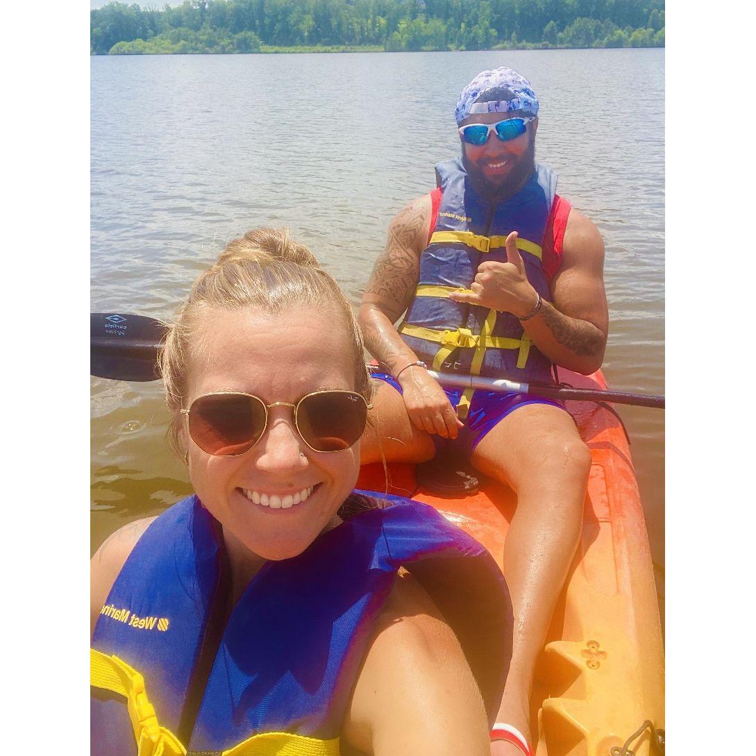 Keep Calm and Kayak On! Lake Crabtree, July 2025.