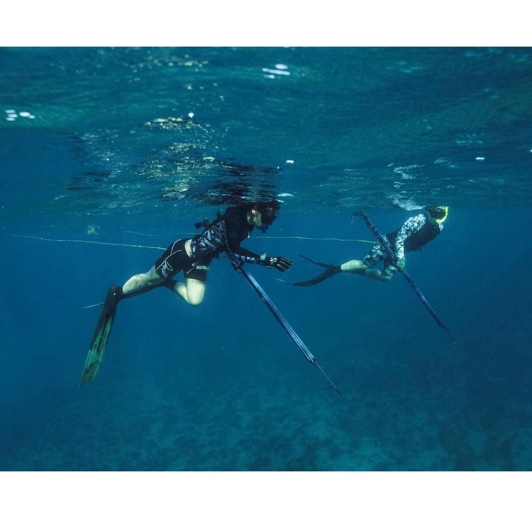 Spearfishing = fishing + hunting