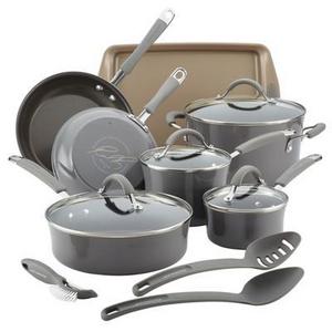 Rachael Ray 14pc Cucina Porcelain Set Gray