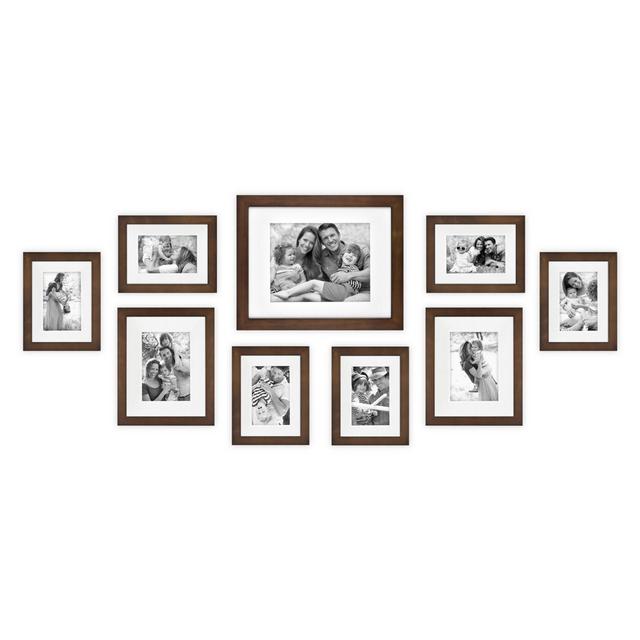 SALT™ 9-Piece Gallery Picture Frame Set in Walnut