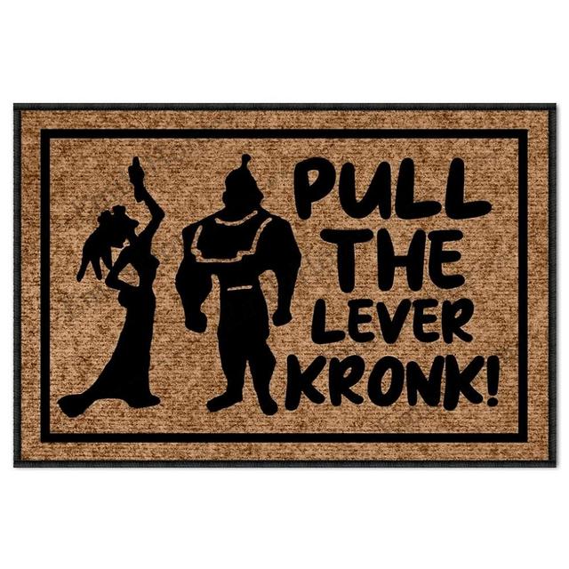 ZUYOENCO Welcome Rugs Front Door Outdoor Welcome Mats for Front Door, Pull The Lever Kronk Entrance Rugs Indoor Non Slip Door Mat Indoor 23.6X15.7 Inch