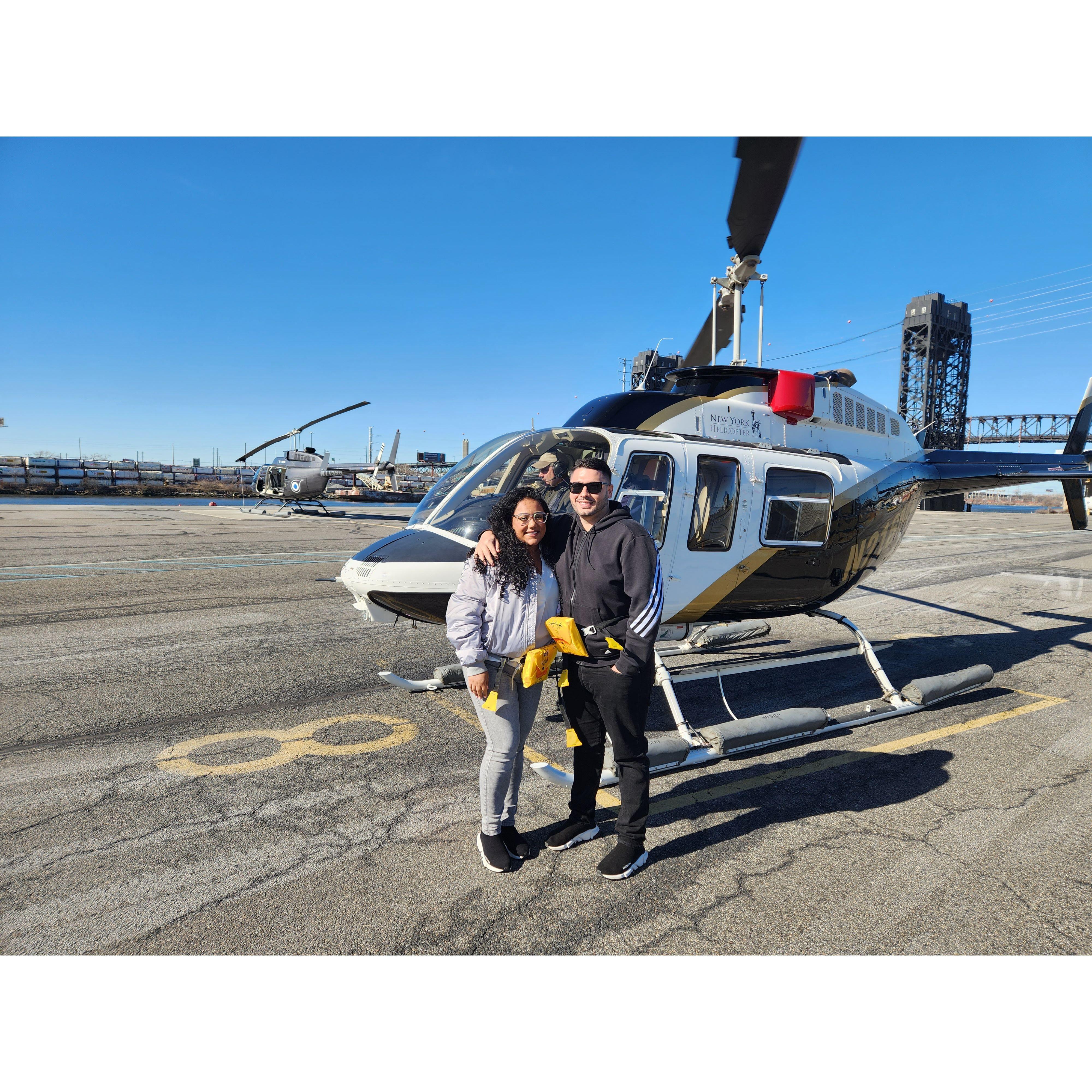 Heli-cute couple adventure