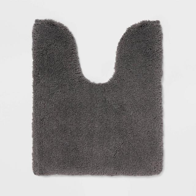 Spa Plush Contour Bath Rug Dark Gray - Threshold™