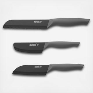 Eclipse 3-Piece Stainless Steel Cutlery and Sleeve Set