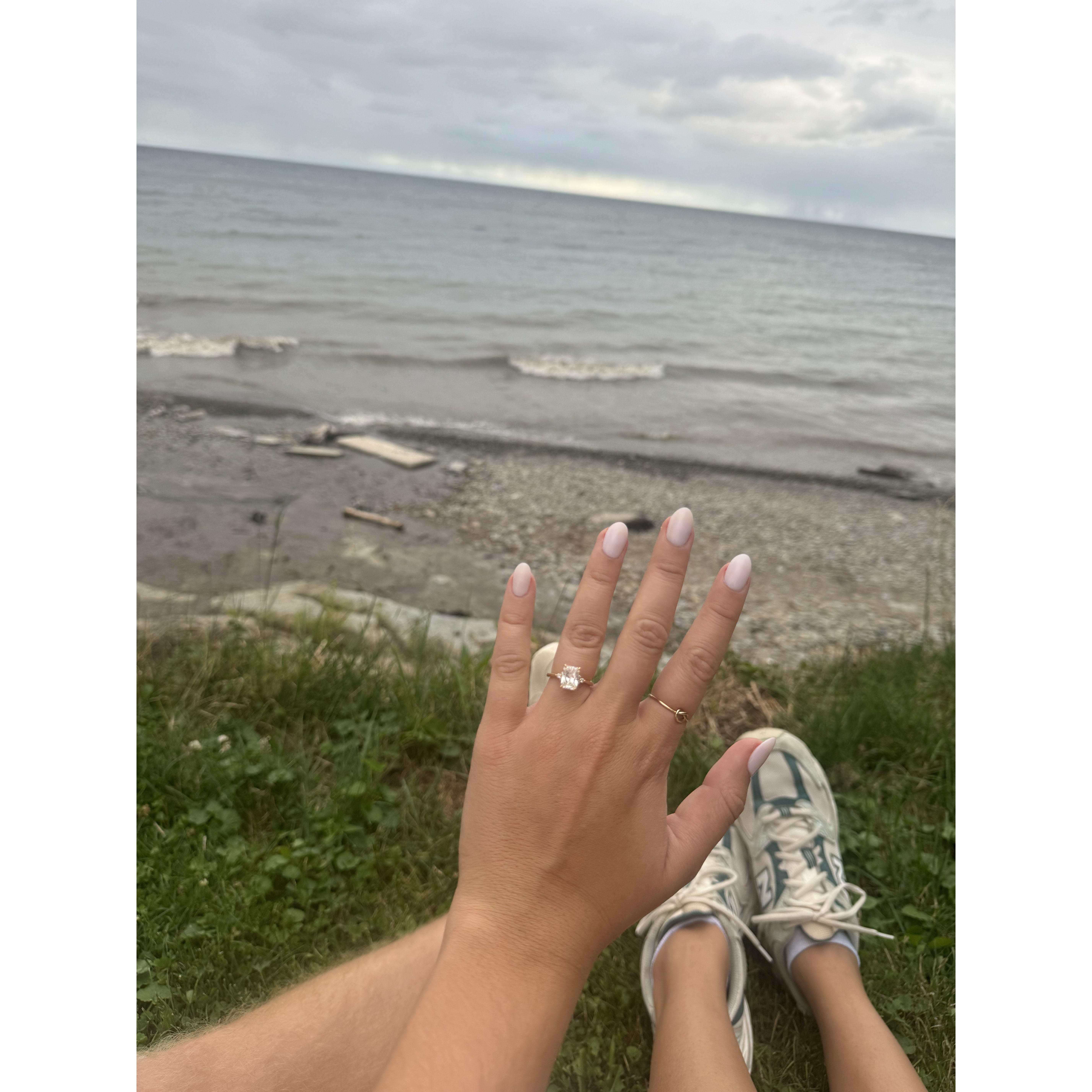 Engagement on the shores of Lake Erie