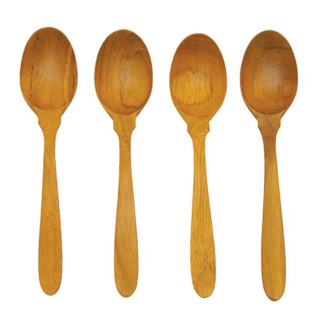 Teak Set of 4 Coffee Spoons