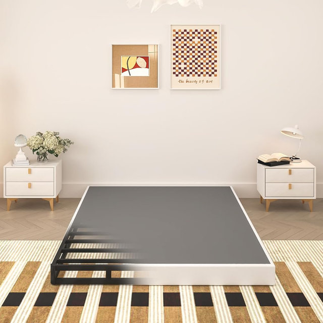 TROZULER 5 Inch King Size Box Spring, Heavy Duty Metal Mattress Foundation, 3000 lbs Capacity, Low Profile, Noise-Free, Easy Assembly with Fabric Cover