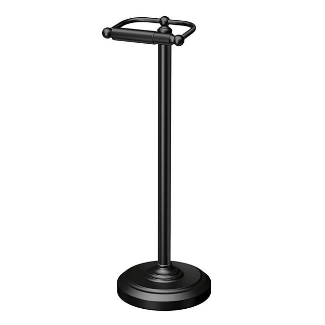 Gatco 1436MX, Freestanding Toilet Paper Holder, 22” H, Matte Black