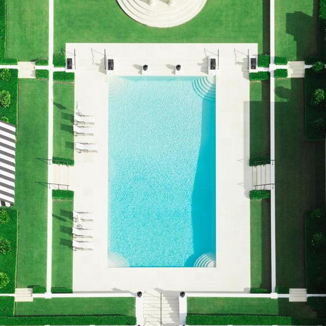 The Swimming Pool, Palm Beach Photograph Framed