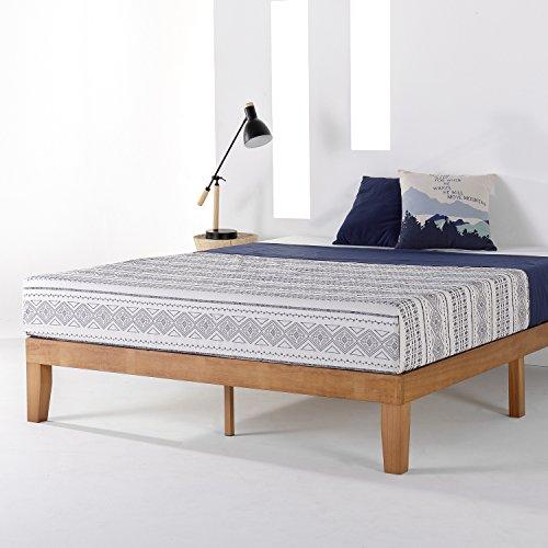 Mellow Platform Bed Frame w/Wooden Slats (No Box Spring Needed) Queen Natural