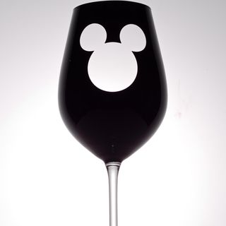 Disney Luxury Mickey Mouse White Wine Glasses, Set of 2