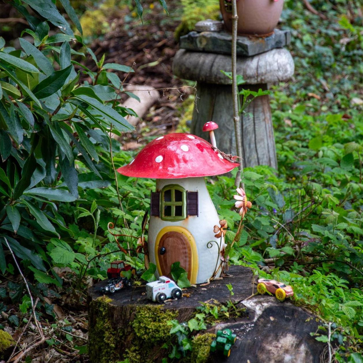 A fairy house in the gardens near the Abbey