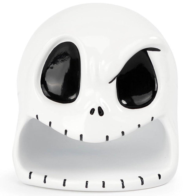 Disney Nightmare Before Christmas Sponge Holder - Black & White Resin Jack Skellington Soap Dish – Bathroom Décor