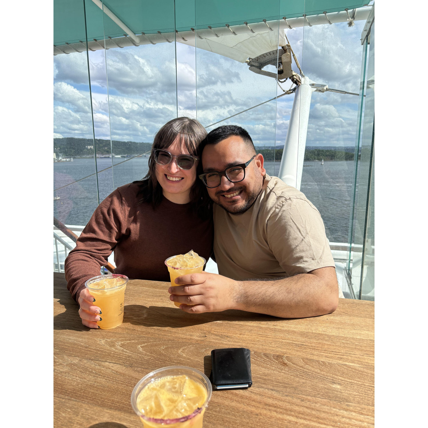 On the cruise where Miguel proposed.