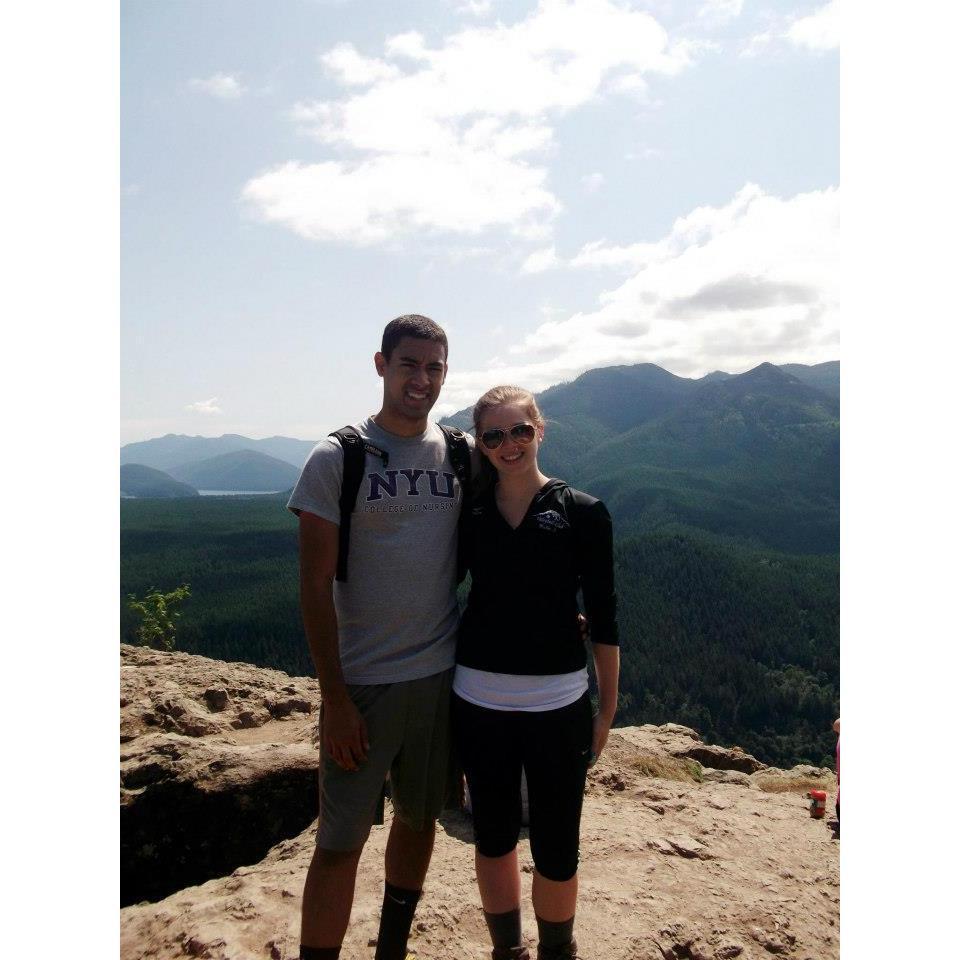Jeff and Kalie's first hike together in WA, in an ancient year 2012