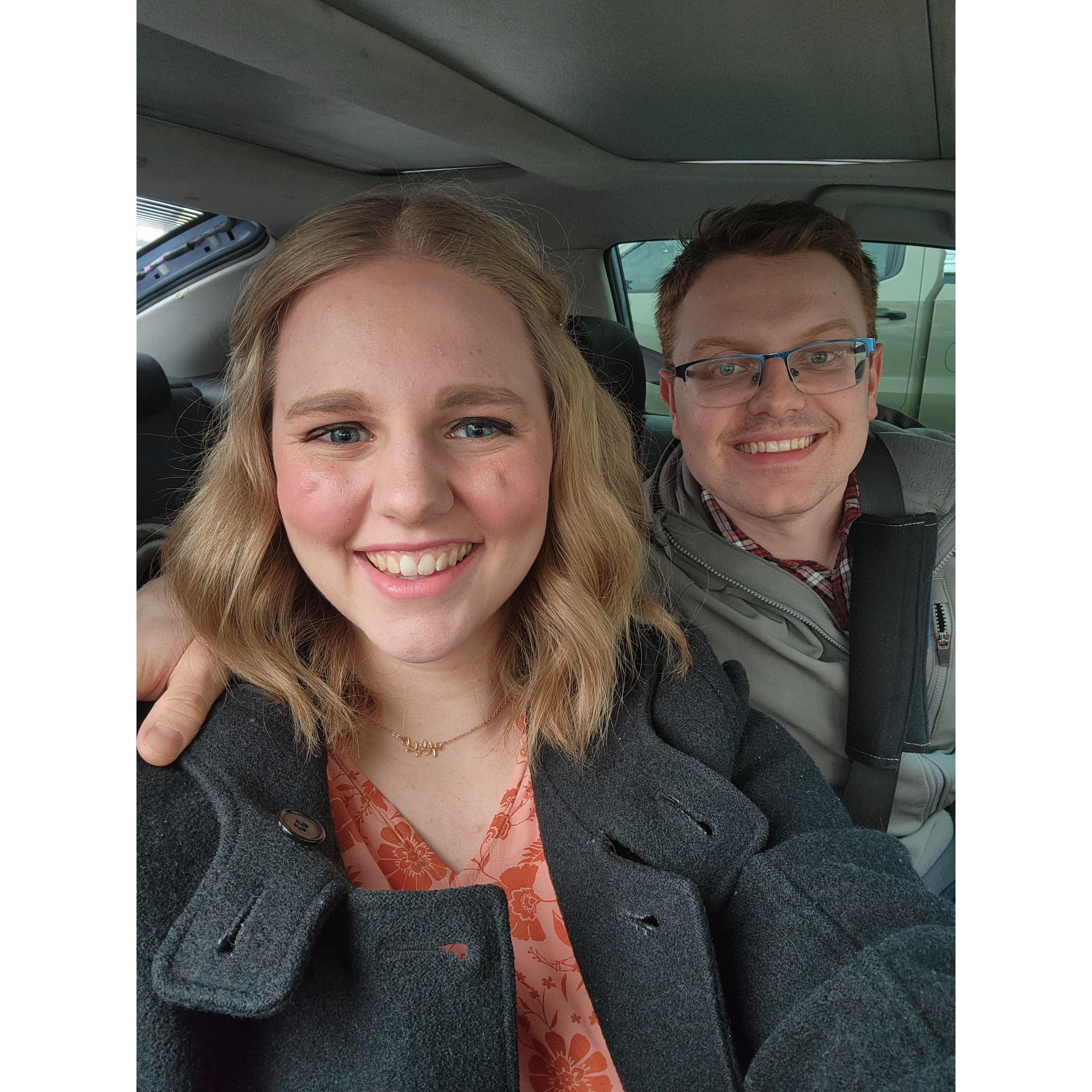 Our Valentine's Day date. We went out to eat at Olive Garden. It was so much fun!