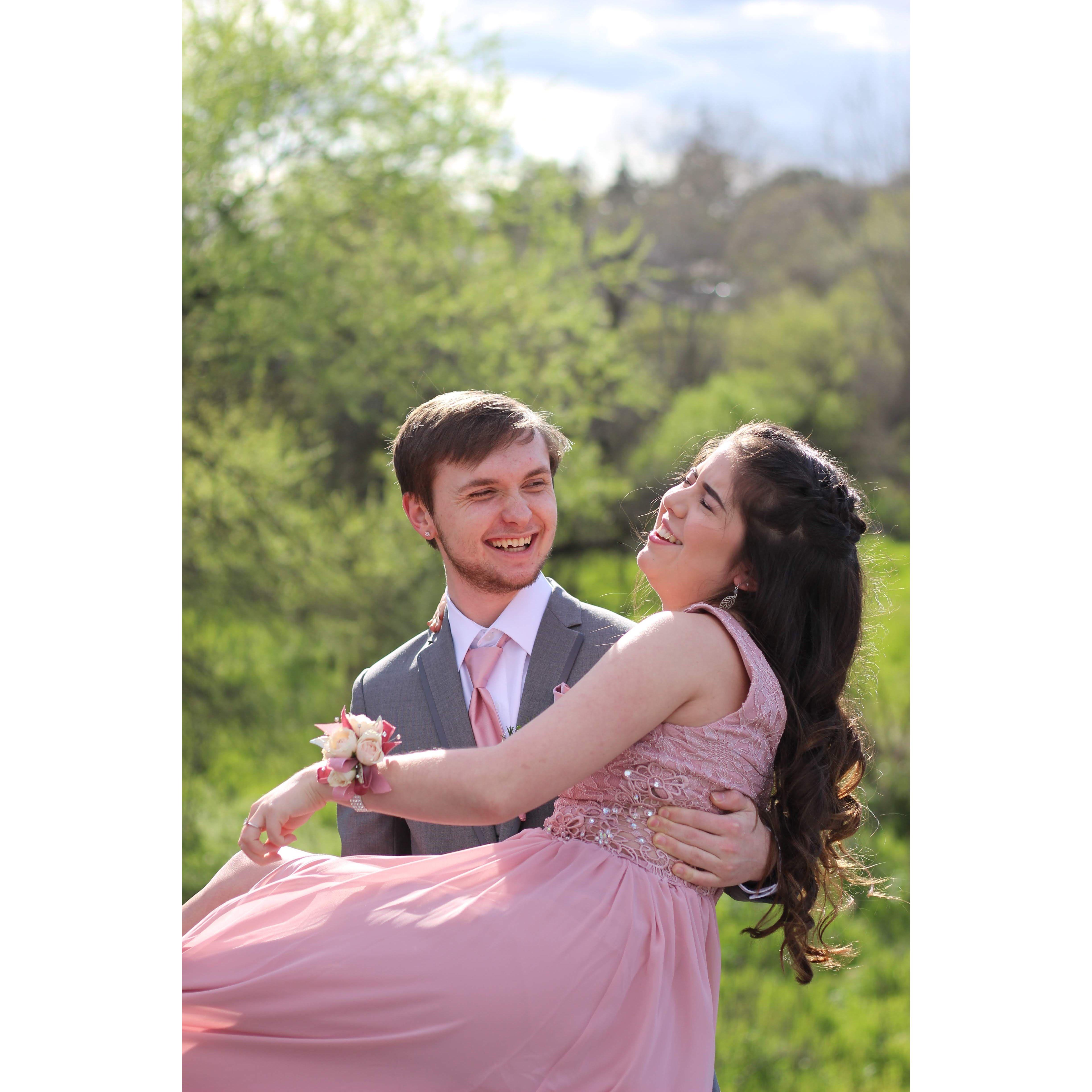 Junior Prom 2019. We were long distance at this time, so we were ecstatic to be together again!