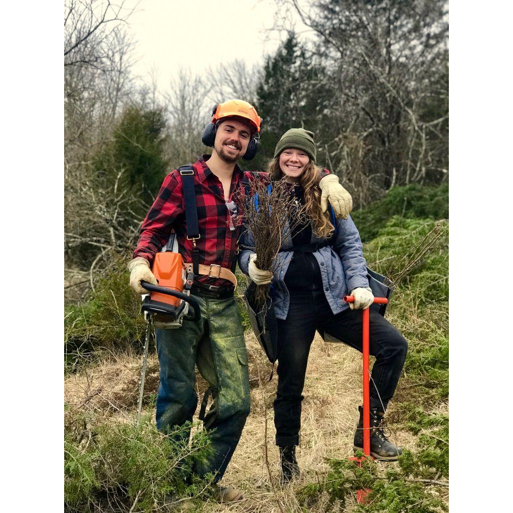Planting trees on Bo's family farm in Ohio (2018 - photocred to Jack Sorokin)