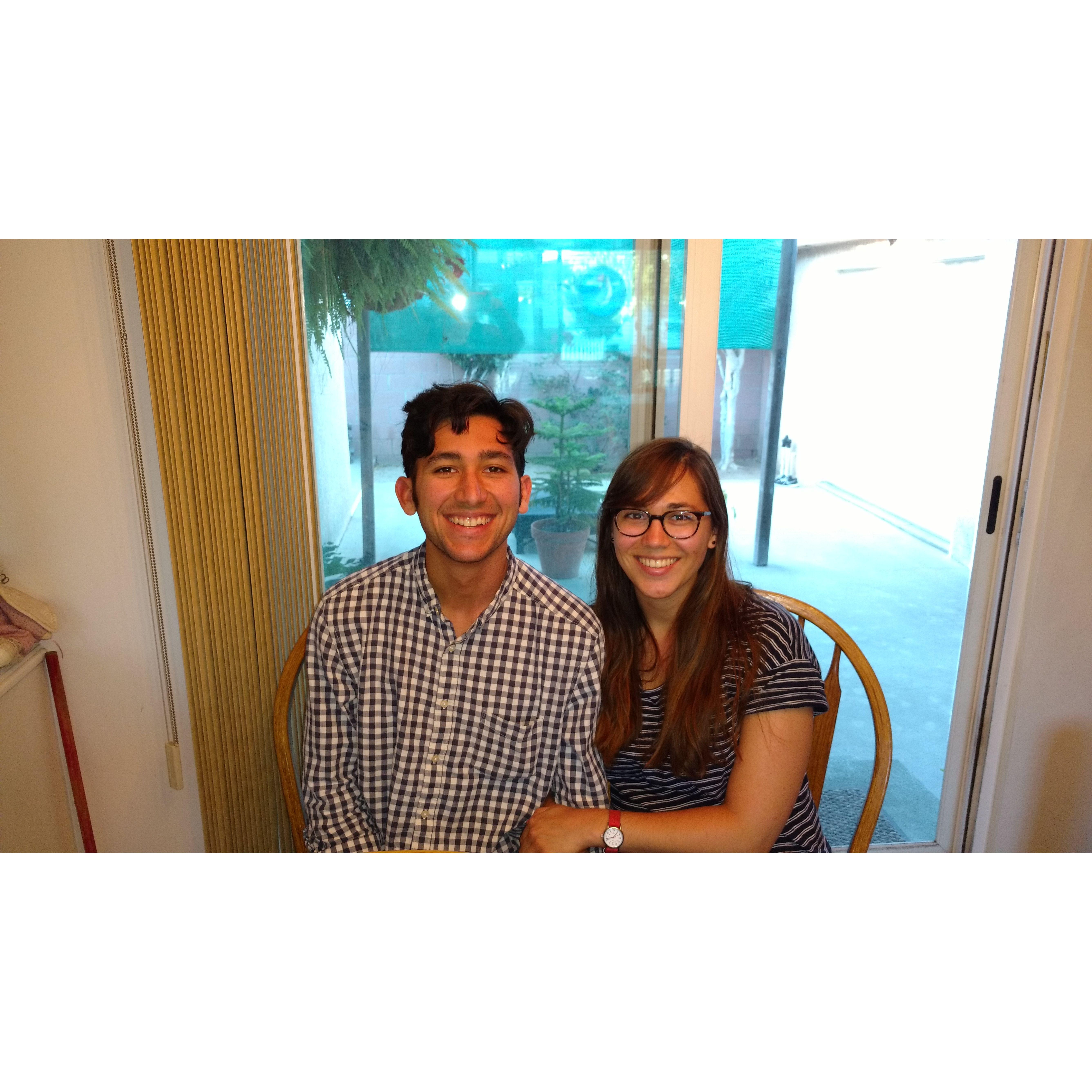 Visiting Rachel's parents house in Torrance in 2016