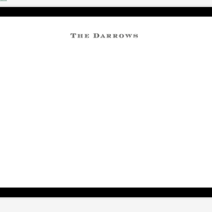 "Rambla" - Customizable 5x7 Personalized Stationery in Noir by Pati Cascino. - The Darrows