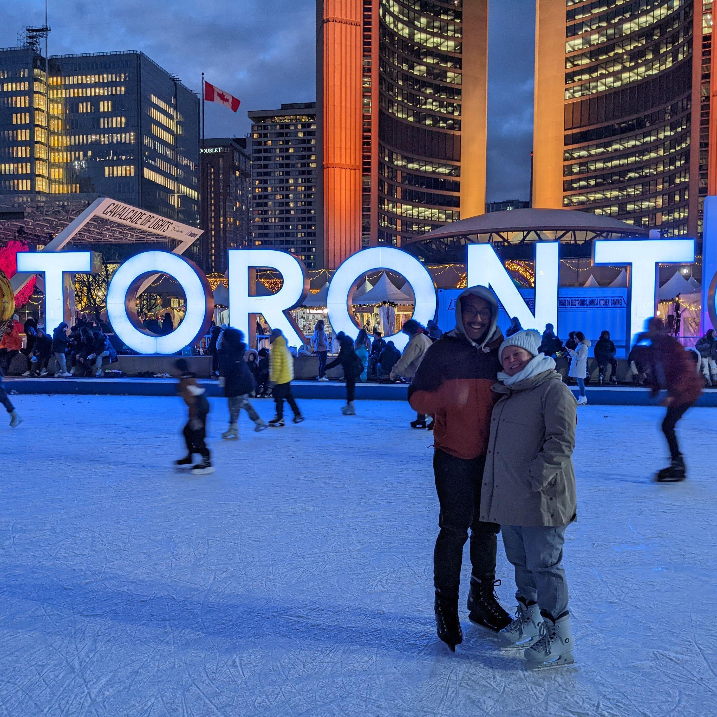 Ice skating in Toronto