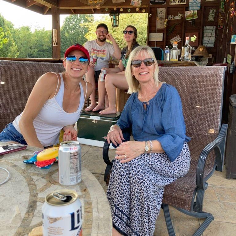 July 2021 | At Sally's retirement party! (featuring Katie's sister Tina and her Mom...Sally!)