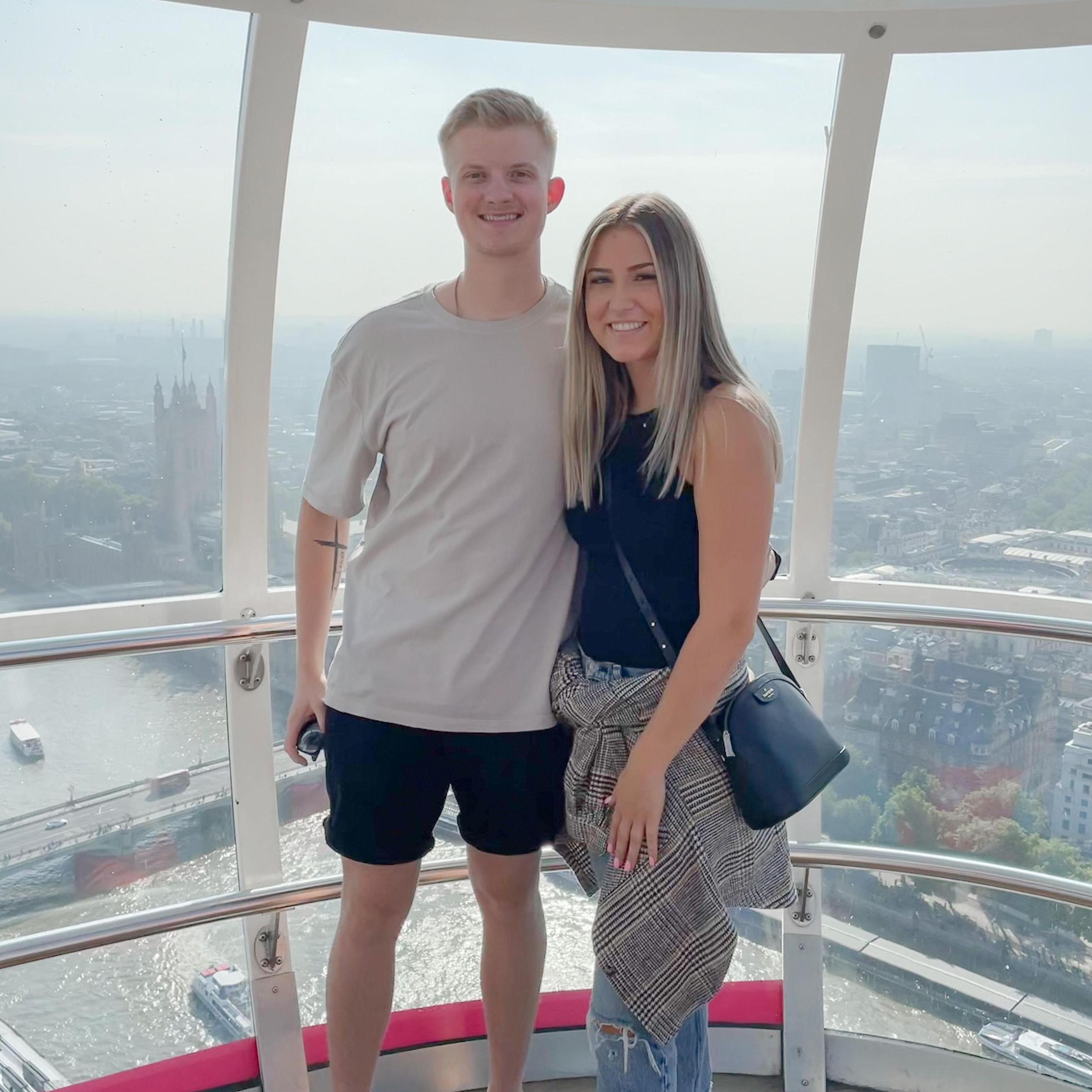 On the London Eye!