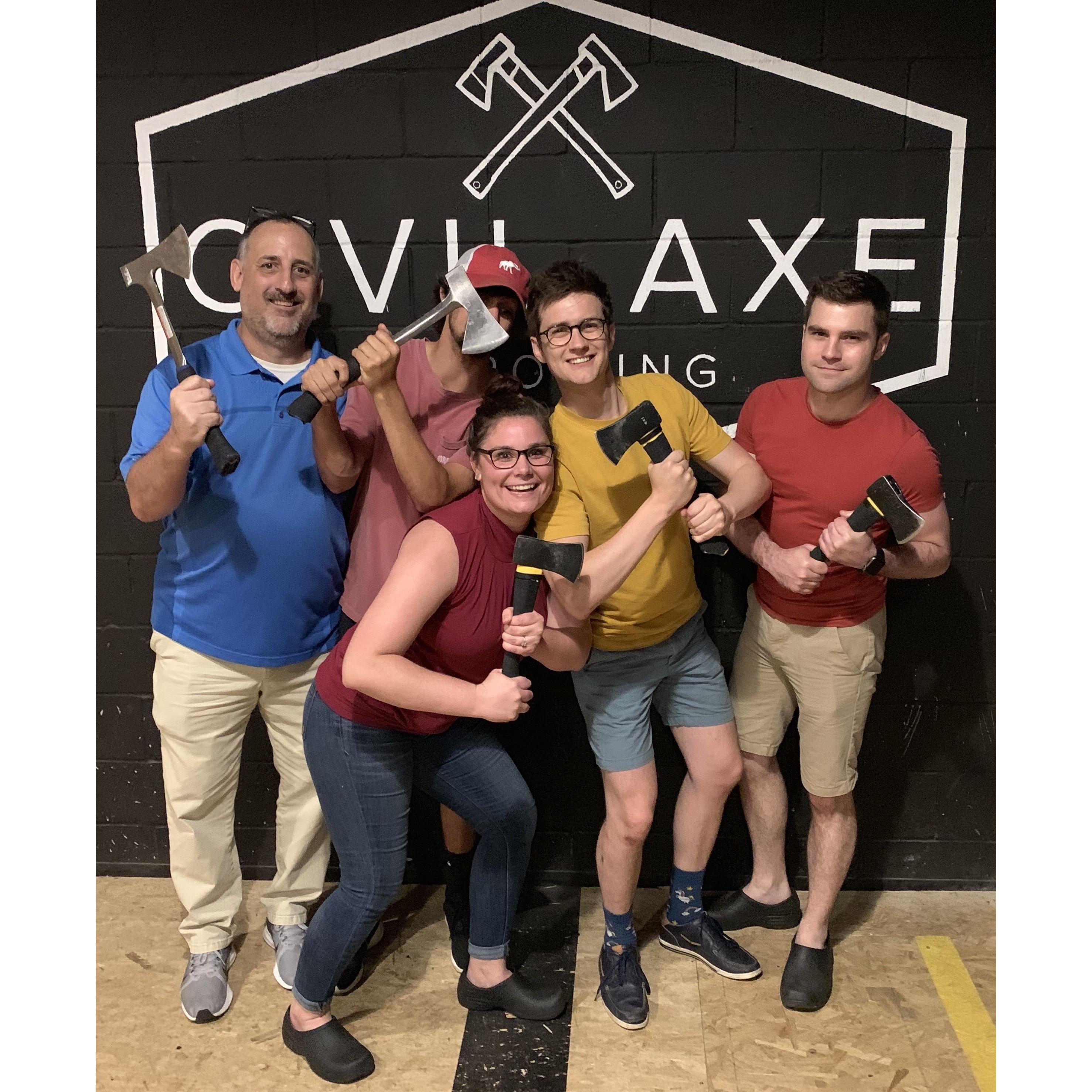 Ax Throwing madness in Huntsville Alabama 2021