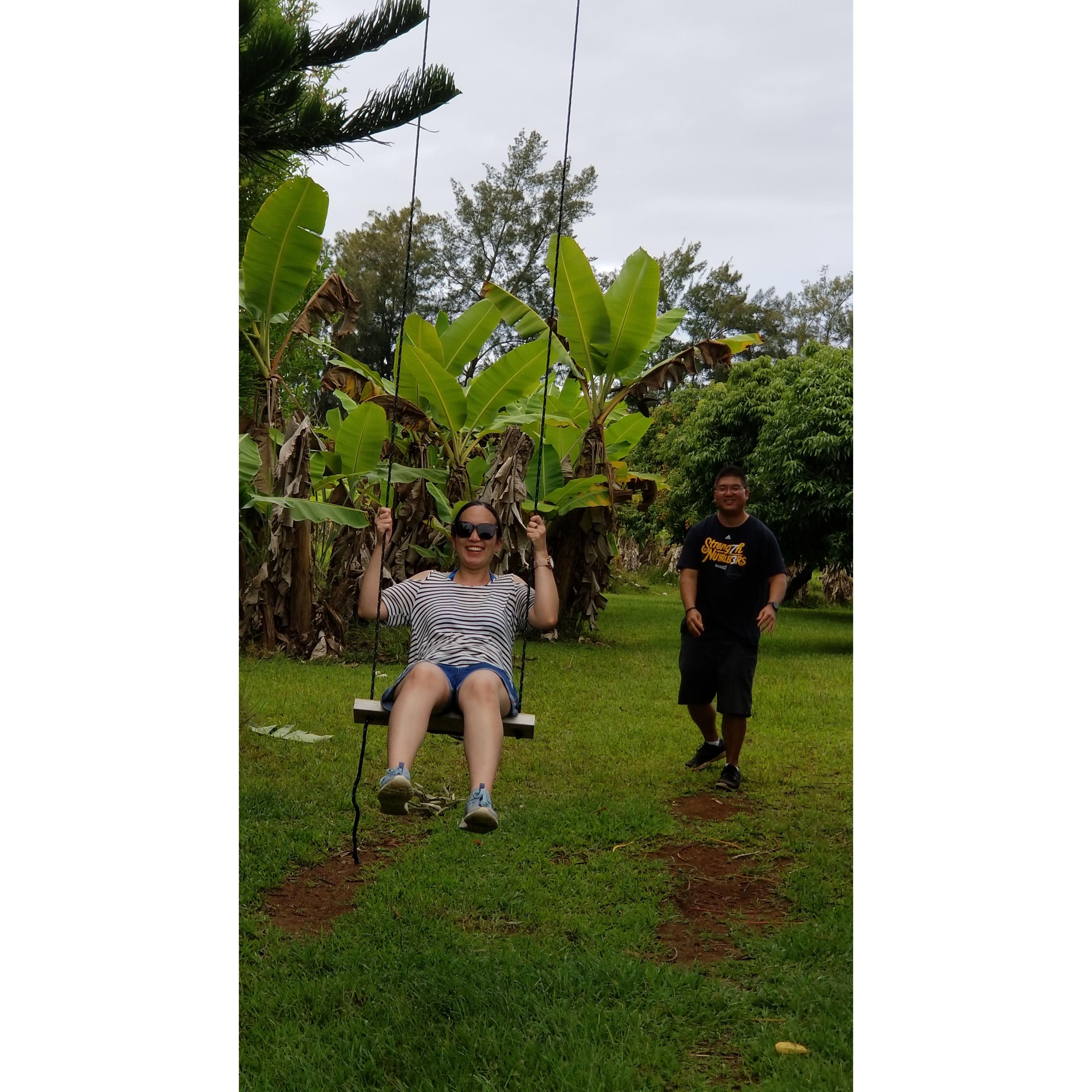 Swinging around in Big Island during the summer 2021.