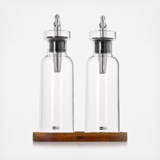 AromaPour Oil & Vinegar Dispenser Set with Tray