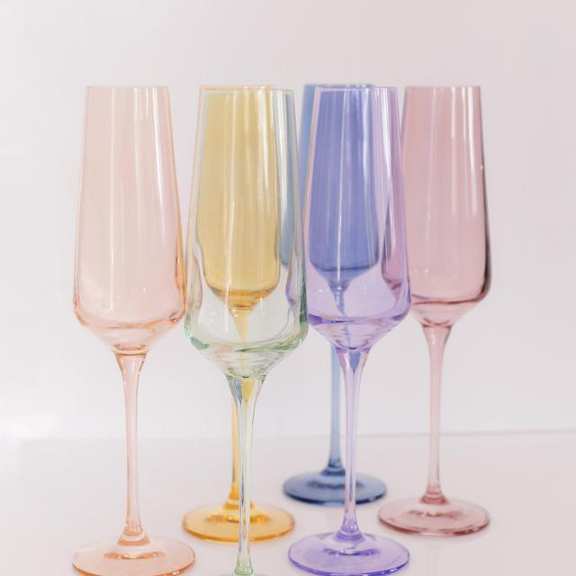 Estelle Colored Champagne Flute - Set of 6 {Mixed Set}