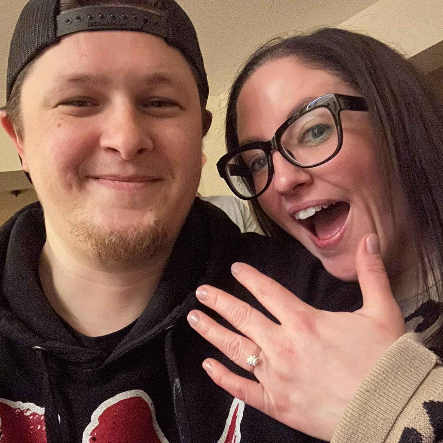 The day he popped the question!
