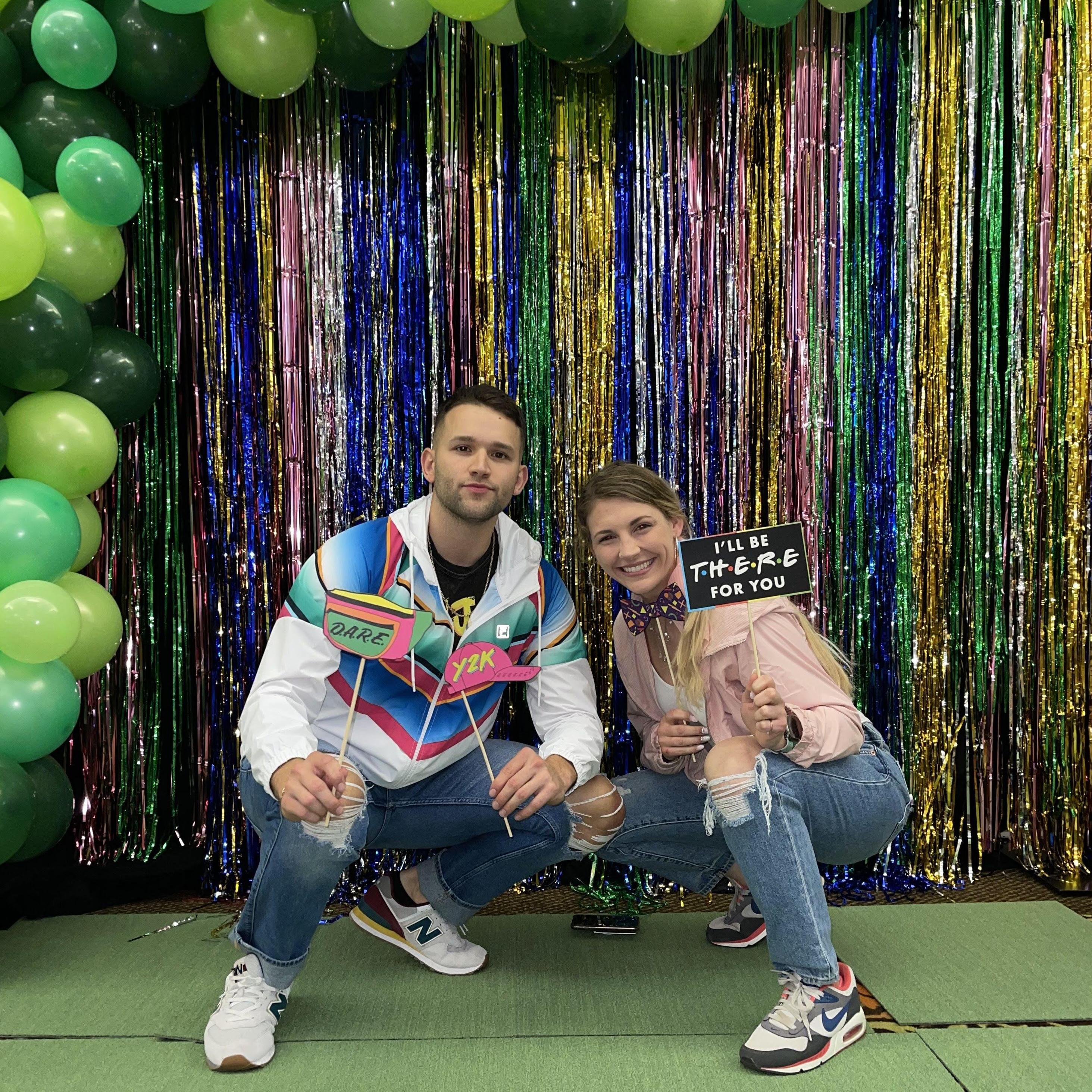 Us absolutely rocking the 90s themed party- October 28, 2021