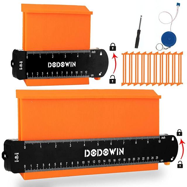 DODOWIN Contour Gauge, Mens Gifts for Christmas, Stocking Stuffers,Gifts for Dad Husband Boyfriend Grandpa, Woodworking Tools for Flooring,Construction,Carpenter, Birthday Gift Ideas,Cool Gadgets Home