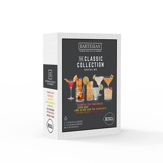 Bartesian The Classic Collection Cocktail Mixer Capsules, Variety Pack of 8 Cocktail Capsules, for Bartesian Premium Cocktail Maker (55417)