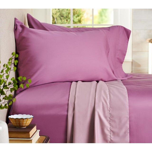 Auraa Comfort 500 TC Reversible 100% Cotton 4PC King Sheet Set