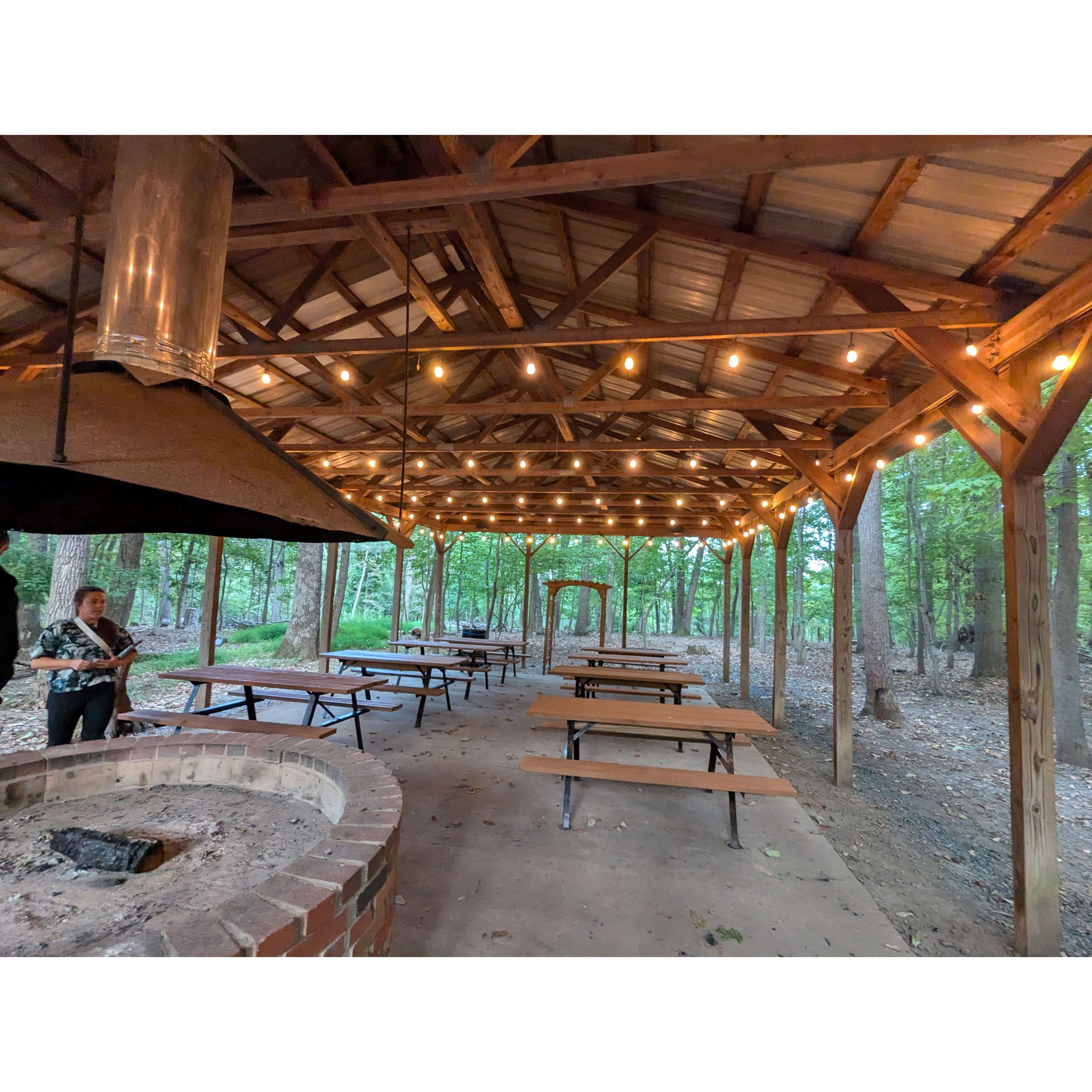 The Pavilion. Get Ready to make s'mores