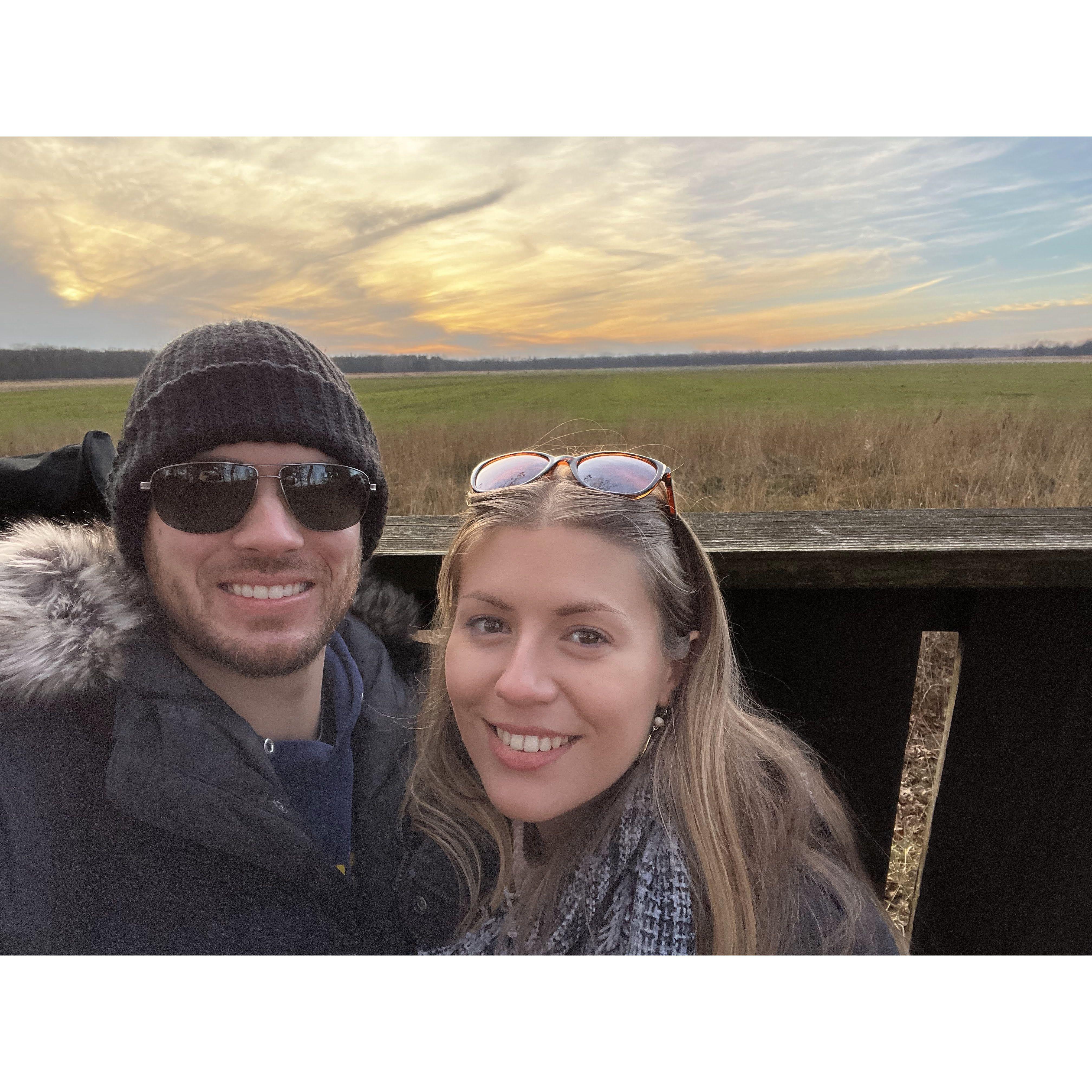 Visiting the sandhill crane migration in Indiana.