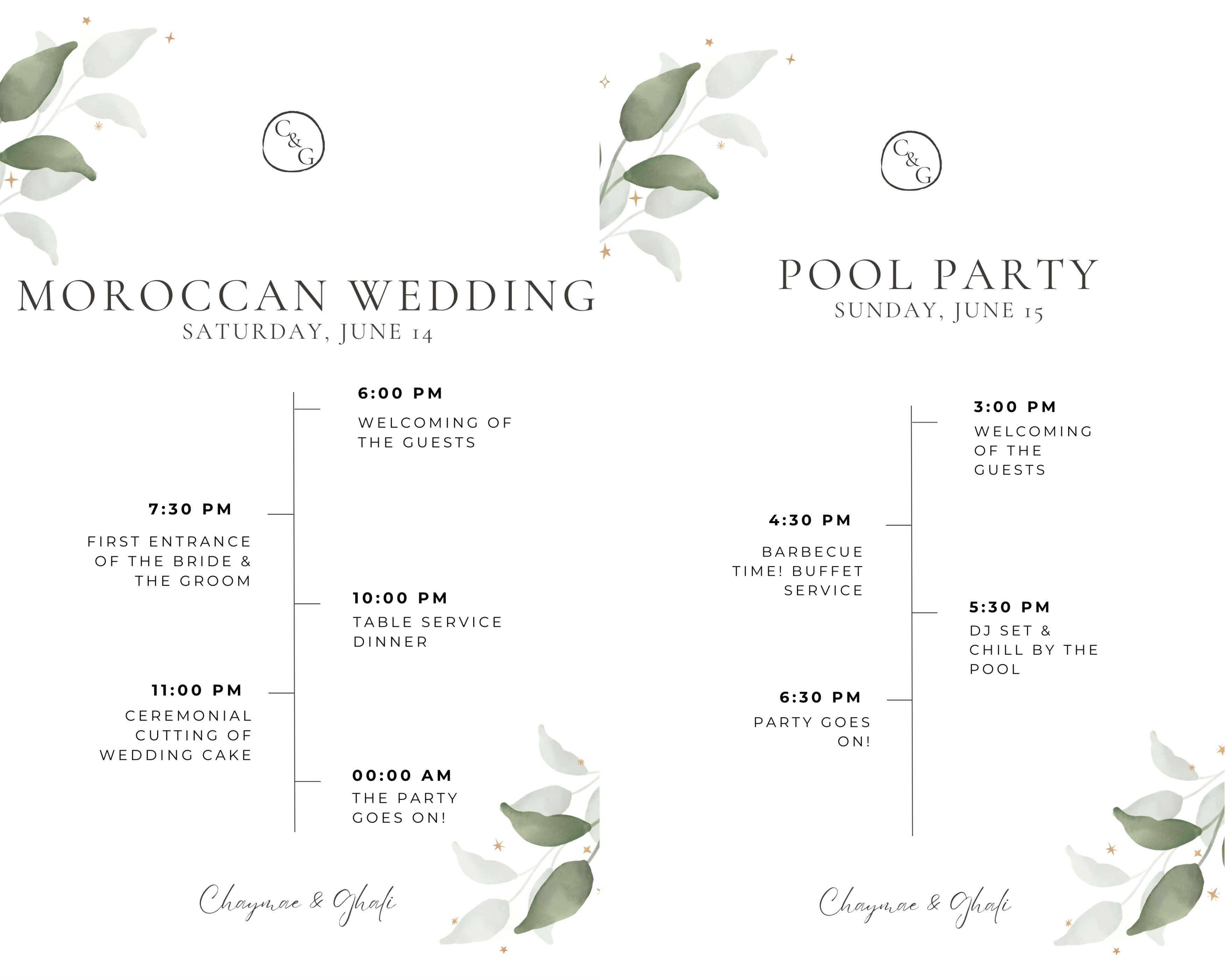 The Wedding Website of CHAYMAE MOUHOUB and GHALI BENJELLOUN