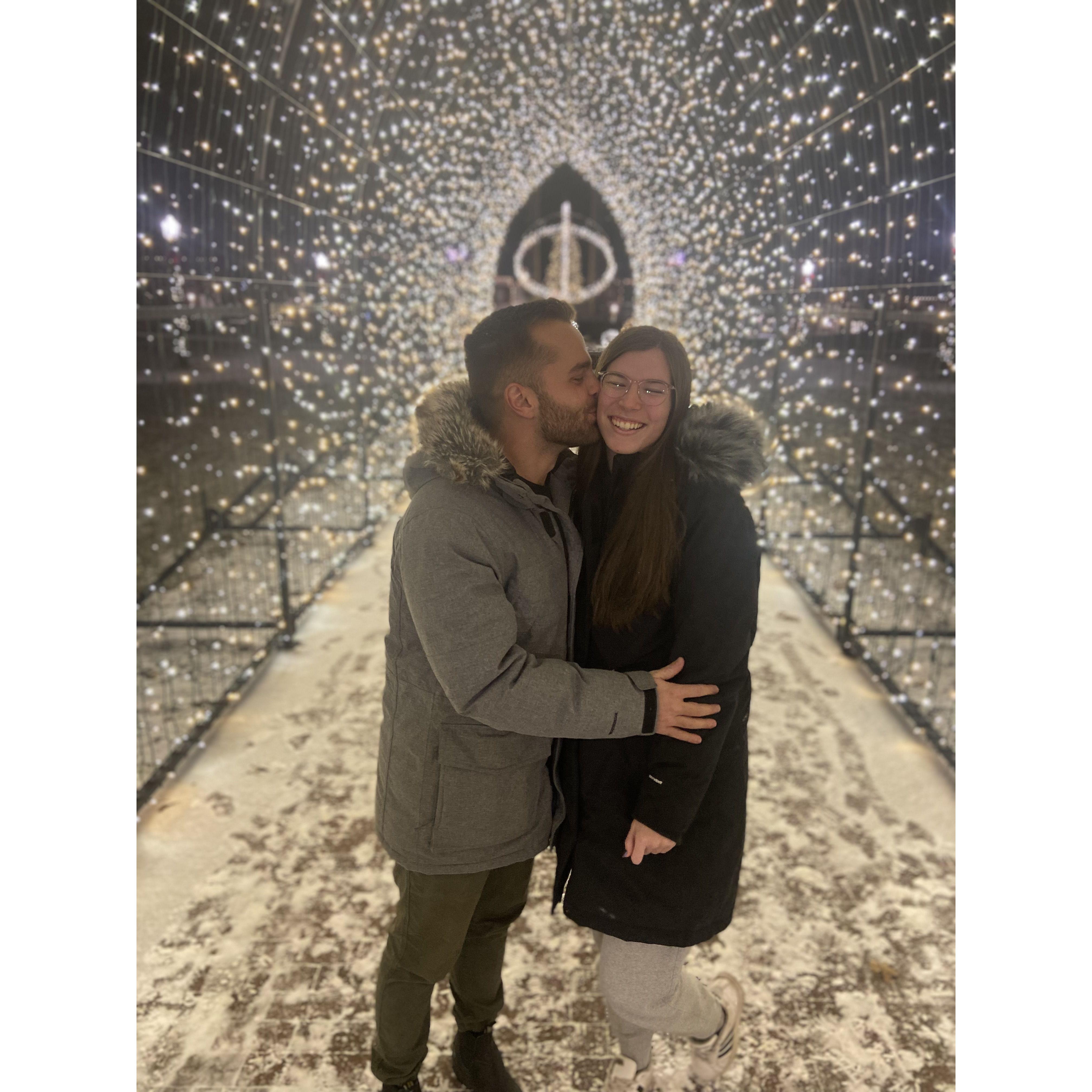 Later this night was the first time we said "I love you".