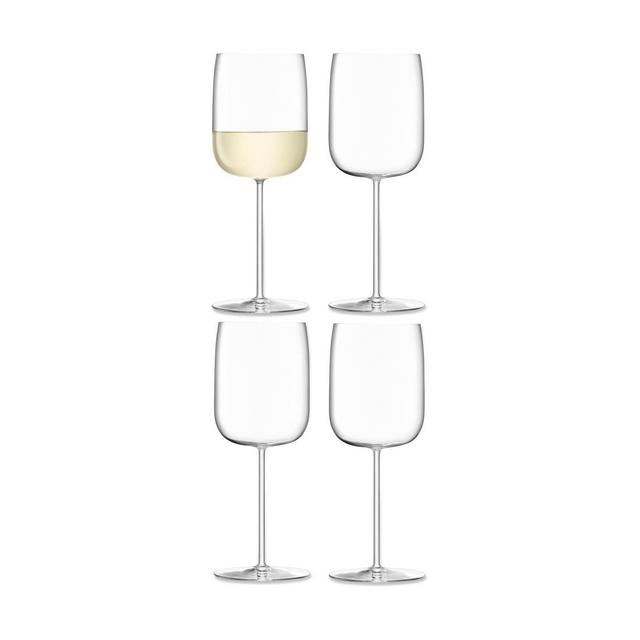 Borough White Wine Stemware Glasses - Set of 4